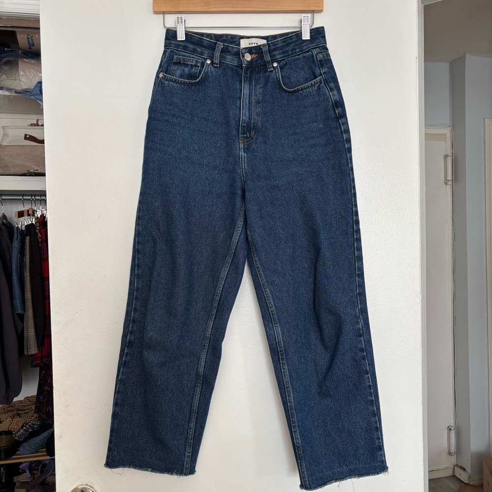 KOTN | Unisex Antifit Denim Jeans in Dark Wash